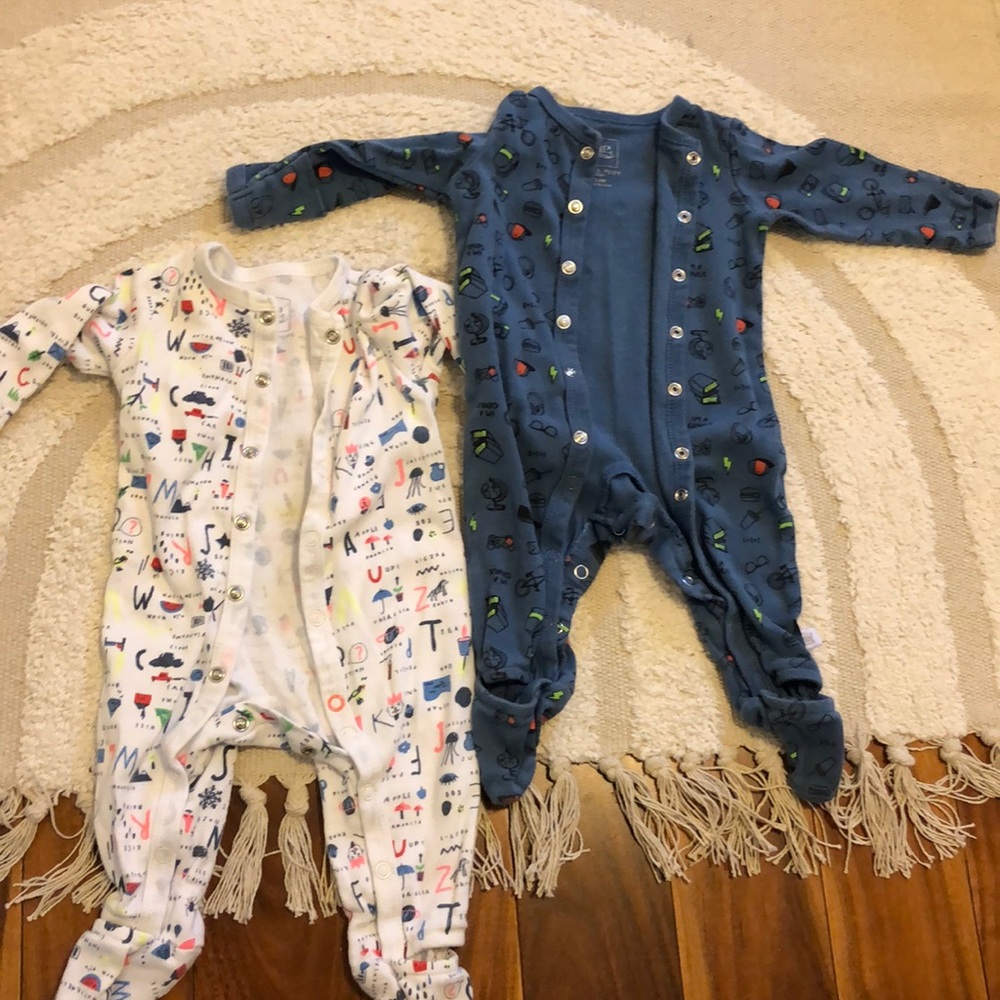 Two Rosie Pope pyjamas 3-6 months